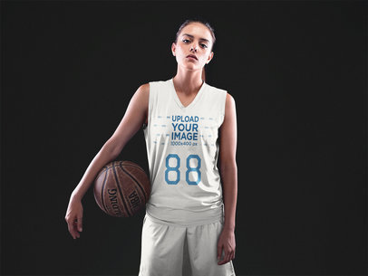 Basketball Jersey Maker - Woman Looking to the Camera