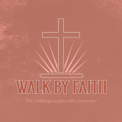 Instagram Post Creator Featuring a Holy Cross Graphic