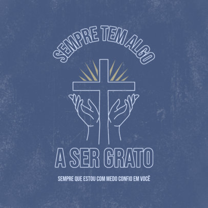 Instagram Post Creator Featuring a Gratitude Christian Quote 3924G