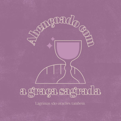 Instagram Post Maker Featuring Holy Communion Bread and Wine Graphics 3924H