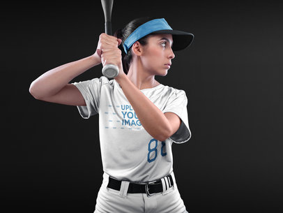 Custom Softball Jerseys - Girl About to Hit the Ball a16694