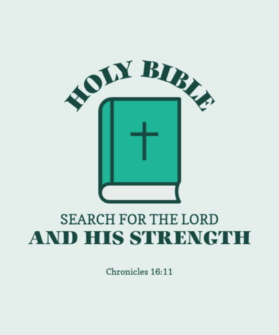 T-Shirt Design Creator Featuring a Christian Bible Icon