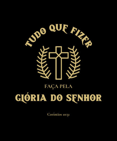 T-Shirt Design Maker Featuring a Christian Biblical Passage