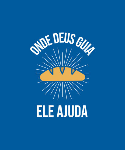 T-Shirt Design Template Featuring a Sacramental Bread Graphic