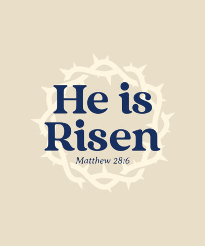 T-Shirt Design Creator Featuring a Crown of Thorns Graphic