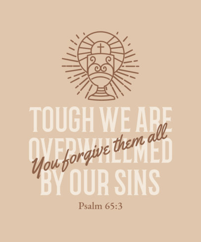 T-Shirt Design Generator Featuring a Christian Quote and a Minimal Style 3923i