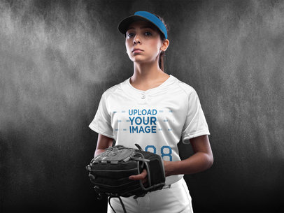 Custom Softball Jerseys - Woman Standing in the Studio