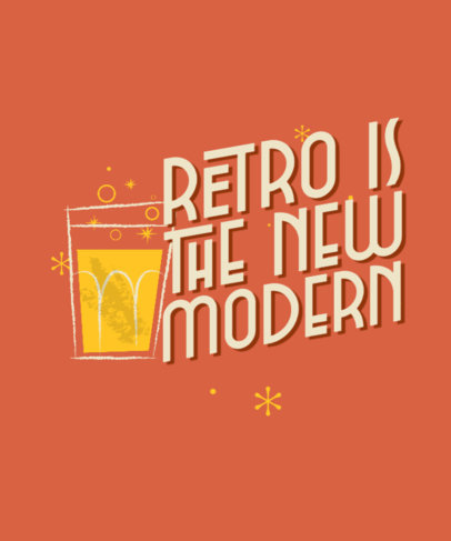 T-Shirt Design Template Featuring Retro Fonts and a Beer Graphic