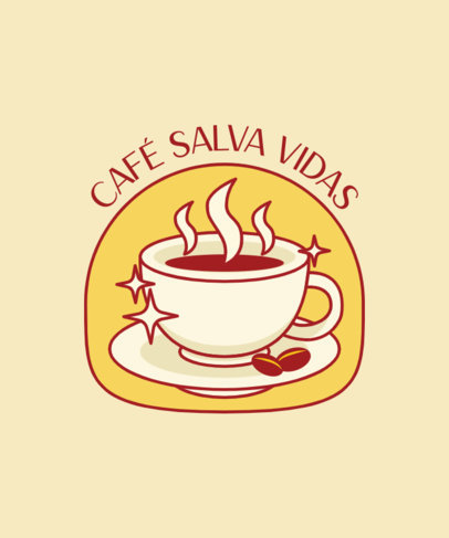 T-Shirt Design Generator Featuring a Quote About Coffee