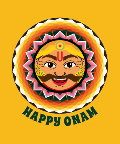 T-Shirt Design Generator for Onam with a Mandala Illustration 3930c