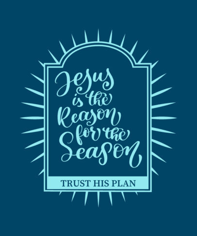 T-Shirt Design Maker with a Frame Graphic for a Religious Quote