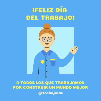 Illustrated Instagram Post Creator Featuring a Labor Day Quote