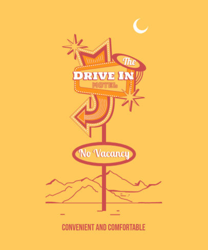 T-Shirt Design Maker Featuring Retro Hotel Signs