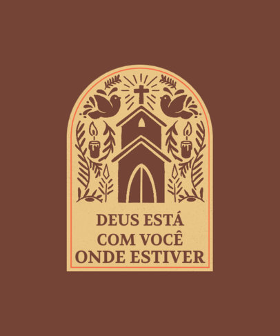 T-Shirt Design Generator Featuring a Christian Chapel Graphic 3922i