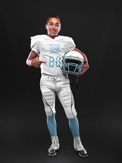Custom Football Jerseys - Cool Dude Wearing a Football Uniform
