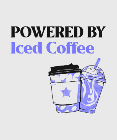 T-Shirt Design Maker for Iced Coffee Enthusiasts 3927l