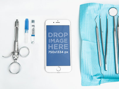 iPhone 6 At The Dentist Top Shot