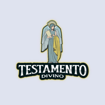 Logo Maker for a Gaming Squad With an Angel Illustration