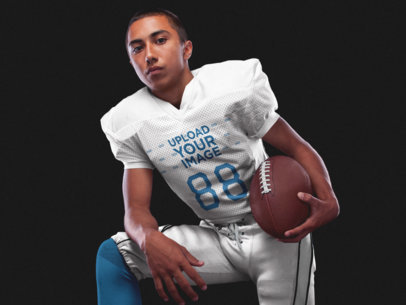 Custom Football Jerseys - Boy Holding the Ball