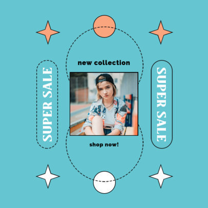 Instagram Post Maker for a Clothing Brand's Sale Carousel