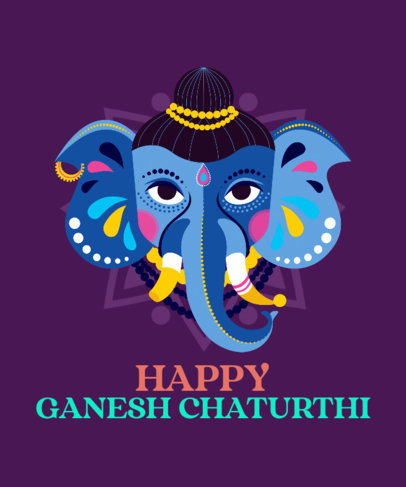 Illustrated T-Shirt Design Maker With a Ganesh Chaturthi Theme 3947