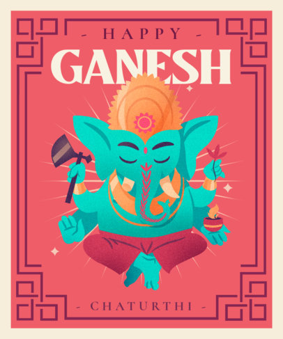T-Shirt Design Template to Celebrate Ganesh Chaturthi 3948