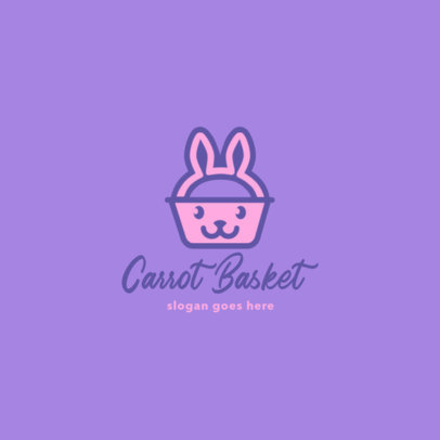 Logo Maker for a Grocery Delivery App Featuring a Cute Basket Graphic
