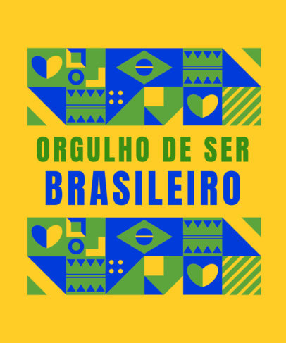 T-Shirt Design Maker With a Proud-to-Be-Brazilian Message 3953i