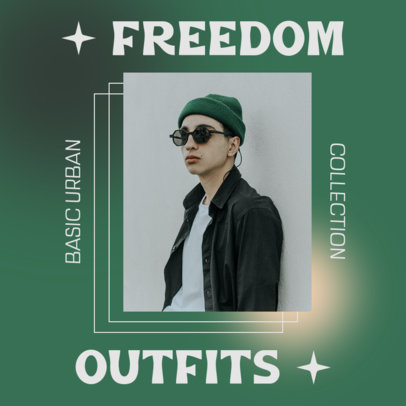 Instagram Post Creator for a Streetwear Brand Featuring a Gradient Background