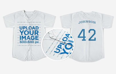 Baseball Uniform Builder - Jersey Both Sides Against Solid Backdrop