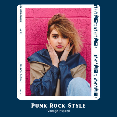 Minimal Instagram Post Design Template Featuring a Modern Clothing Line Announcement