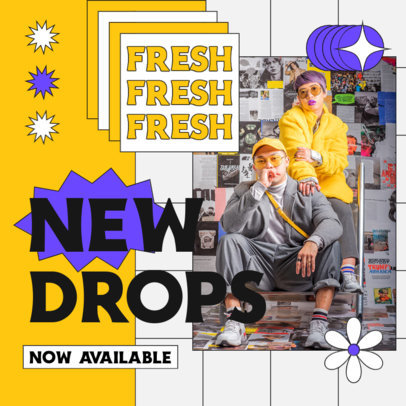 Instagram Post Template for a Clothing Brand's Carousel