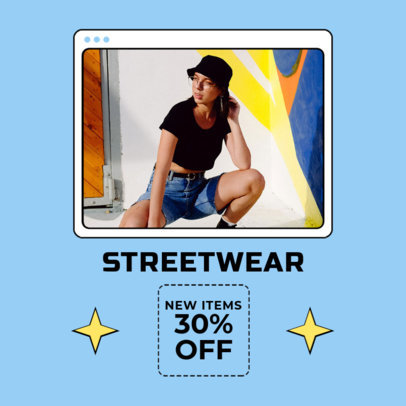 Instagram Post Maker for a Streetwear Brand Limited-Time Discount