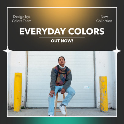 Trendy Instagram Post Template for Clothing Brands Featuring a Minimal Layout 
