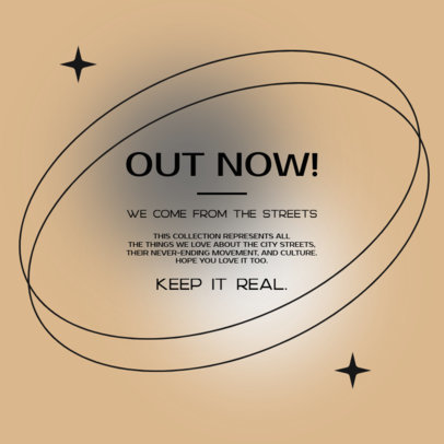 Simple Instagram Post Design Template for a Streetwear-Themed Carousel