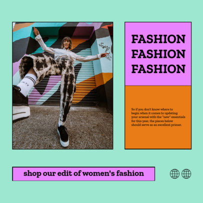 Minimalistic Instagram Post Creator for an Urban Clothing Brand