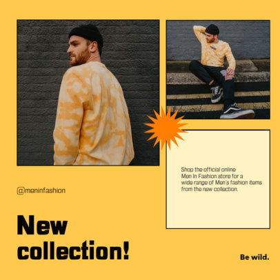 Instagram Post Template to Announce a Fashion Collection with a Minimalistic Layout