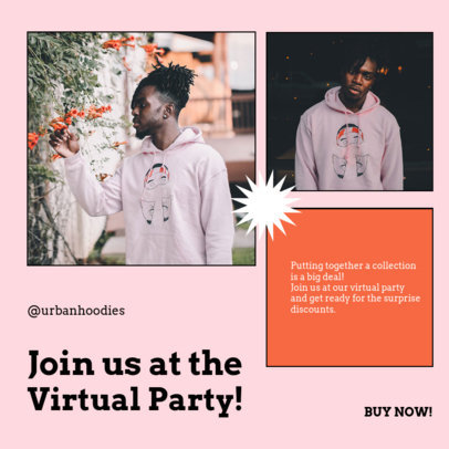 Minimalistic Instagram Post Generator to Celebrate a New Clothing Collection