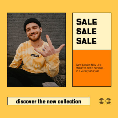 Instagram Post Template to Announce a Fashion Sale with a Minimalistic Layout