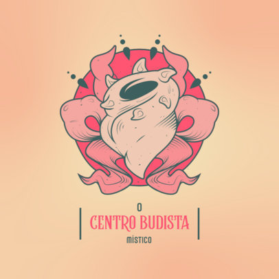 Illustrated Logo Maker for a Brazilian Buddhist Center