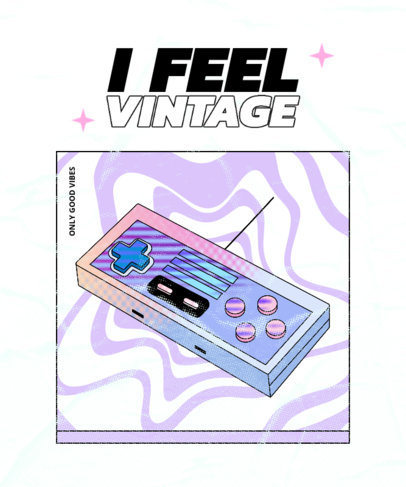 T-Shirt Design Maker Featuring a Retro Gaming Controller 