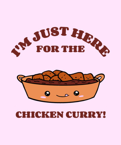 Quote T-Shirt Design Maker With an Indian Curry Graphic