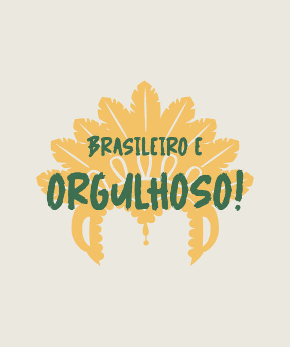 Brazil's Pride-Themed T-Shirt Design Creator with a Carnival's Headwear Graphic