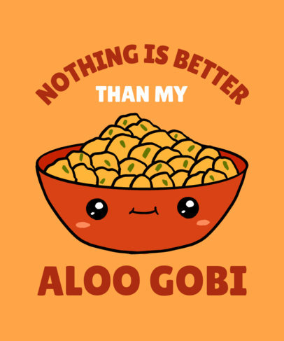 T-Shirt Design Maker With a Quote About Indian Food