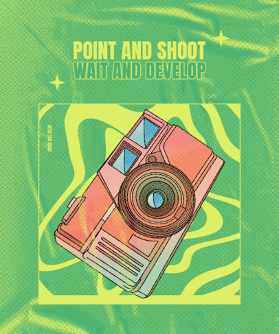 T-Shirt Design Generator with a Retro Camera Graphic