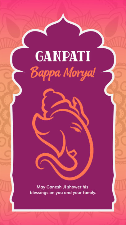 Facebook Story Generator Featuring a Ganesh Chaturthi Theme 3950a