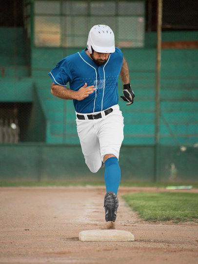 Baseball Uniform Builder - Man Running at the Field a16772