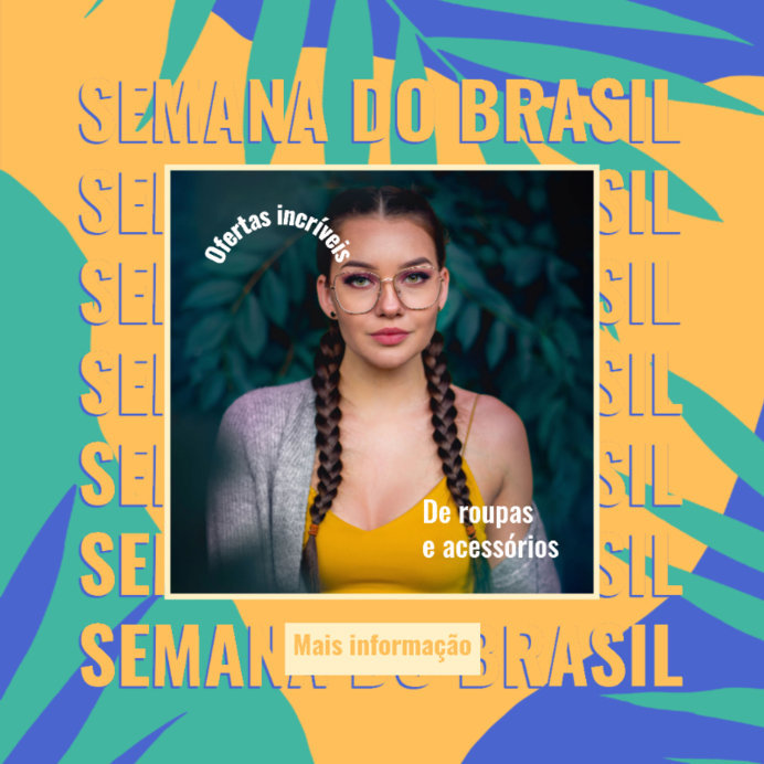 Ad Banner Maker for a Clothing Brand Featuring a Semana do Brasil Theme