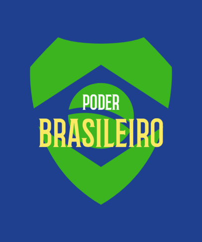 T-Shirt Design Creator with a Brazilian's Flag Emblem