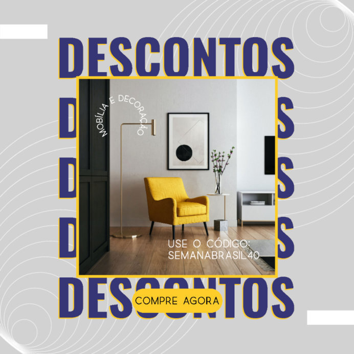 Ad Banner Maker for a Furniture Store With a Semana do Brasil Theme
